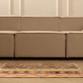 Vintage Turkish Doormat 2x3 ft — Beige & Brown Stripped