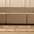 Vintage Turkish Doormat 2x2 ft — Beige & Brown Patchwork (No. 42744)