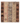 Vintage Turkish Doormat 2x2 ft — Beige & Brown Geometric