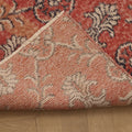 Vintage Isparta Turkish Runner Rug 2x10 ft — Red & Gray Floral