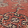 Vintage Isparta Turkish Runner Rug 2x10 ft — Red & Gray Floral