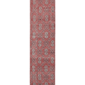 Vintage Isparta Turkish Runner Rug 2x10 ft — Red & Beige Floral