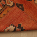 Vintage Sivas Turkish Runner Rug 2x11 ft — Orange & Brown Geometric