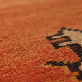 Vintage Sivas Turkish Runner Rug 2x11 ft — Orange & Brown Geometric