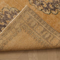 Vintage Manisa Turkish Runner Rug 2x11 ft — Beige & Brown Floral (No. 42972)