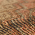 Vintage Malatya Turkish Runner Rug 3x10 ft — Orange & Brown Geometric