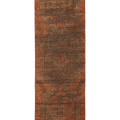 Vintage Malatya Turkish Runner Rug 3x10 ft — Orange & Brown Geometric