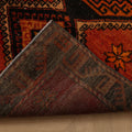 Vintage Malatya Turkish Runner Rug 3x11 ft — Red & Orange Geometric