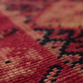 Vintage Southeastern Persian Style Runner Rug 3x12 ft — Red & Beige Geometric