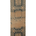 Vintage Malatya Turkish Runner Rug 3x10 ft — Beige & Blue Geometric