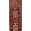 Vintage Southeastern Persian Style Runner Rug 3x10 ft — Red & Beige Geometric