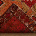 Vintage Southeastern Persian Style Runner Rug 3x11 ft — Red & Orange Geometric