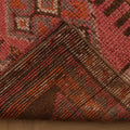 Vintage Southeastern Persian Style Runner Rug 3x13 ft — Red & Orange Geometric