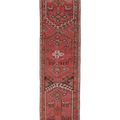Vintage Southeastern Persian Style Runner Rug 3x13 ft — Red & Orange Geometric