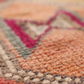 Vintage Southeastern Persian Style Runner Rug 3x11 ft — Red & Orange Geometric