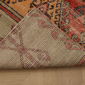 Vintage Niğde Turkish Runner Rug 3x9 ft — Red & Orange Geometric