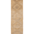 Vintage Malatya Turkish Runner Rug 2x11 ft — Beige & Brown Geometric (No. 43897)