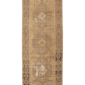 Vintage Malatya Turkish Runner Rug 3x10 ft — Beige & Brown Geometric