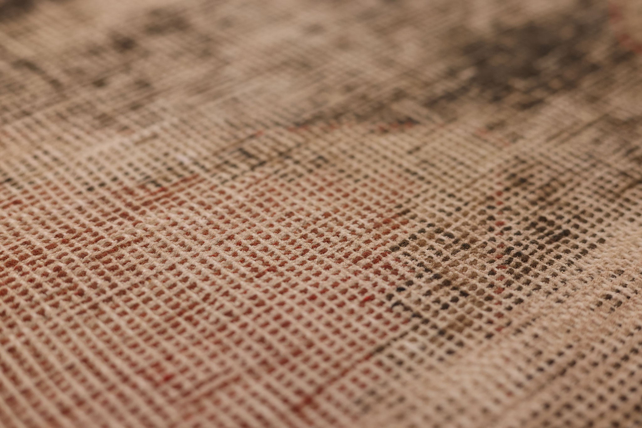 Vintage Malatya Turkish Runner Rug 3x10 ft — Red & Gray Distressed