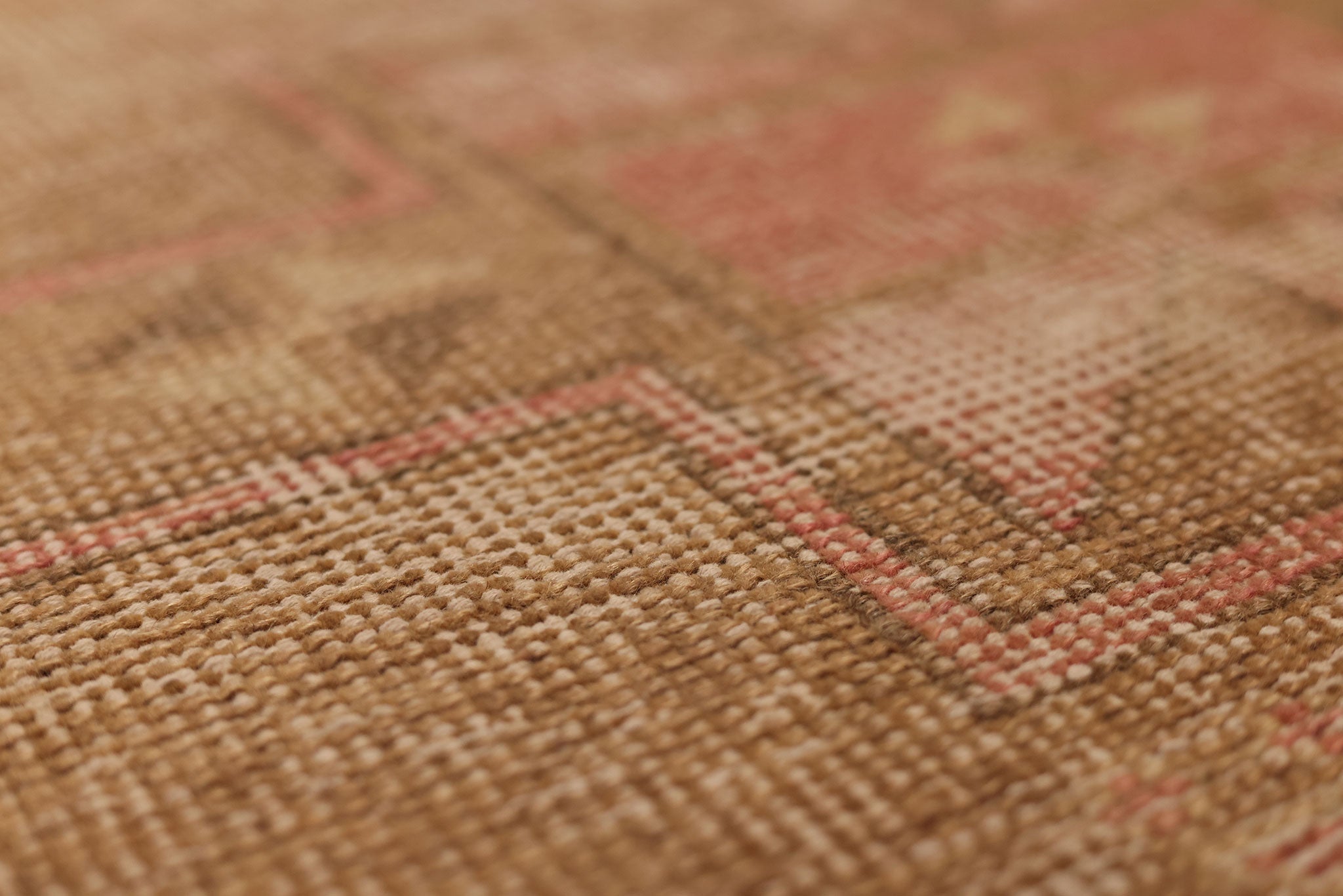 Vintage Malatya Turkish Runner Rug 2x4 ft — Red & Beige Distressed