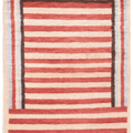 Vintage Isparta Turkish Area Rug 2x3 ft — Red & Beige Stripped