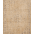 Vintage Manisa Turkish Area Rug 6x9 ft — Beige & Brown Floral
