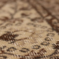 Vintage Isparta Turkish Area Rug 5x8 ft — Beige & Brown Floral