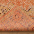 Vintage Manisa Turkish Area Rug 5x9 ft — Orange & Beige Floral