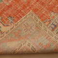 Vintage Manisa Turkish Area Rug 6x9 ft — Orange & Blue Floral