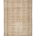 Vintage Manisa Turkish Area Rug 5x8 ft — Beige & Gray Floral