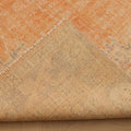 Vintage Manisa Turkish Area Rug 5x10 ft — Orange & Beige Floral