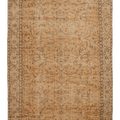 Vintage Isparta Turkish Area Rug 7x10 ft — Orange & Beige Floral