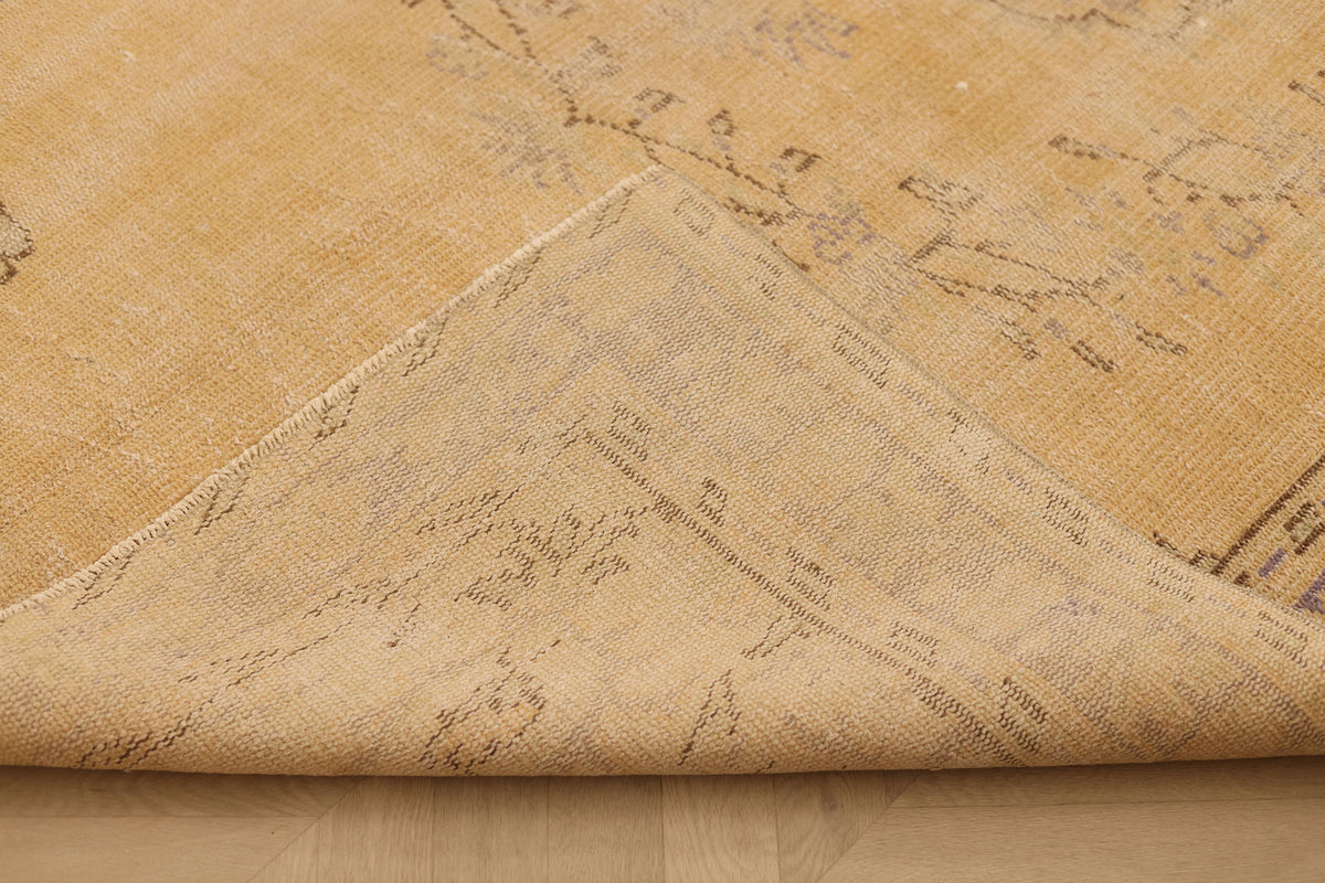 Vintage Manisa Turkish Area Rug 5x8 ft — Beige & Gray Floral (No. 45084)