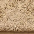 Vintage Isparta Turkish Area Rug 5x8 ft — Beige & Brown Floral