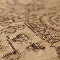 Vintage Isparta Turkish Area Rug 5x8 ft — Beige & Brown Floral