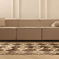 Vintage Sivas Turkish Kilim Runner Rug 5x12 ft — Brown & Beige Geometric