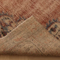 Vintage Isparta Turkish Area Rug 6x9 ft — Red & Blue Floral