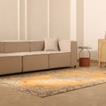 Vintage Manisa Turkish Area Rug 5x9 ft — Orange & Beige Floral