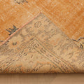 Vintage Manisa Turkish Area Rug 5x9 ft — Orange & Beige Floral