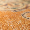 Vintage Manisa Turkish Area Rug 5x9 ft — Orange & Beige Floral
