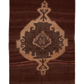 Vintage Kars Turkish Area Rug 6x10 ft — Brown & Beige Geometric