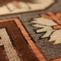 Vintage Kars Turkish Area Rug 5x9 ft — Brown & Gray Geometric