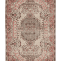 Vintage Isparta Turkish Area Rug 6x10 ft — Beige & Pink Floral
