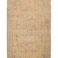 Vintage Manisa Turkish Area Rug 6x10 ft — Beige & Blue Floral