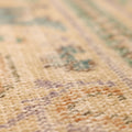 Vintage Isparta Turkish Area Rug 6x9 ft — Beige & Green Floral