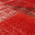 Vintage Turkish Area Rug 5x8 ft — Red Patchwork