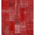 Vintage Turkish Area Rug 5x8 ft — Red Patchwork