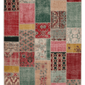 Vintage Turkish Area Rug 6x10 ft — Mixcolor Patchwork