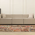 Vintage Turkish Area Rug 6x9 ft — Mixcolor Patchwork (No. 46529)