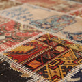 Vintage Turkish Area Rug 6x9 ft — Mixcolor Patchwork (No. 46529)